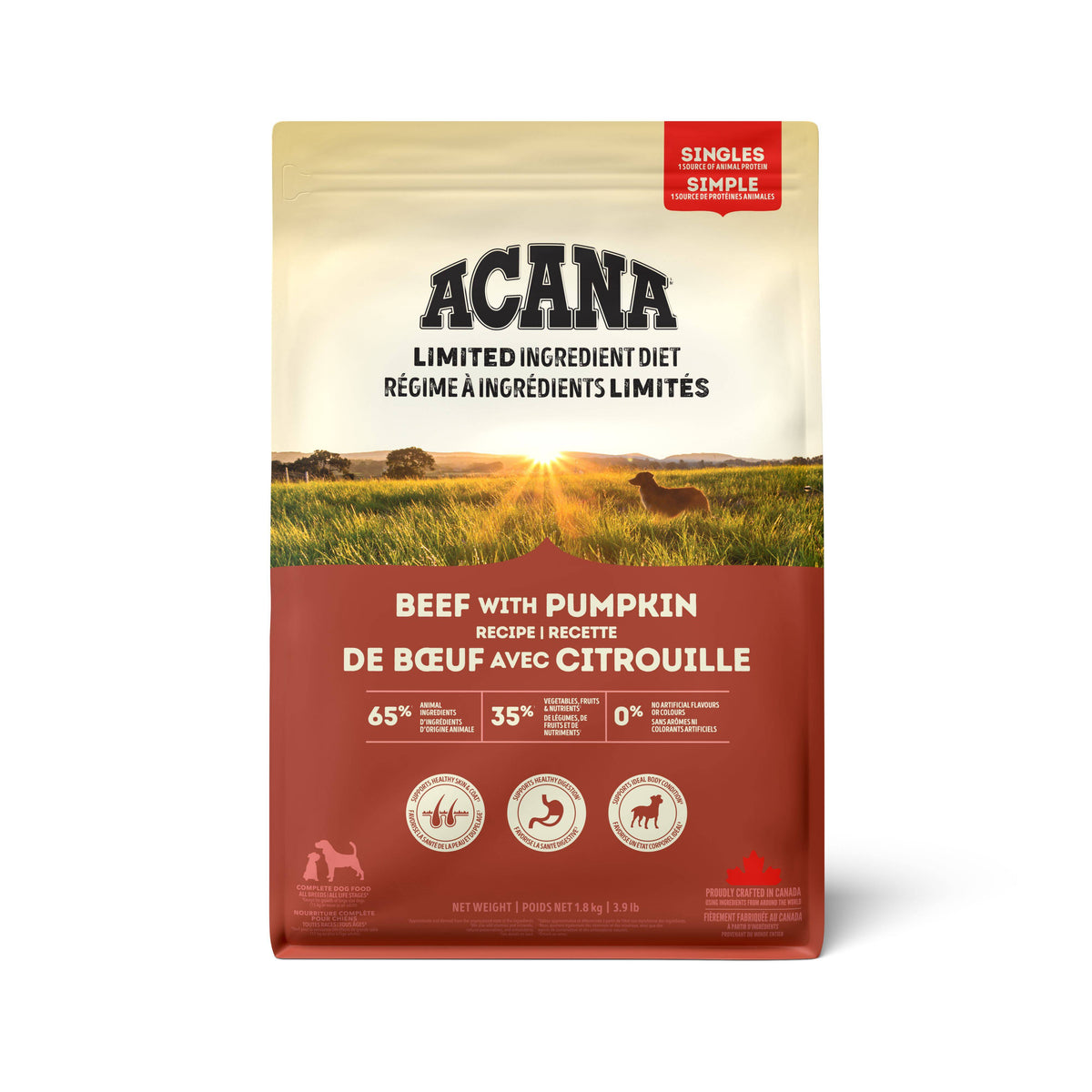ACANA Singles Beef with Pumpkin Recipe 1.8kg